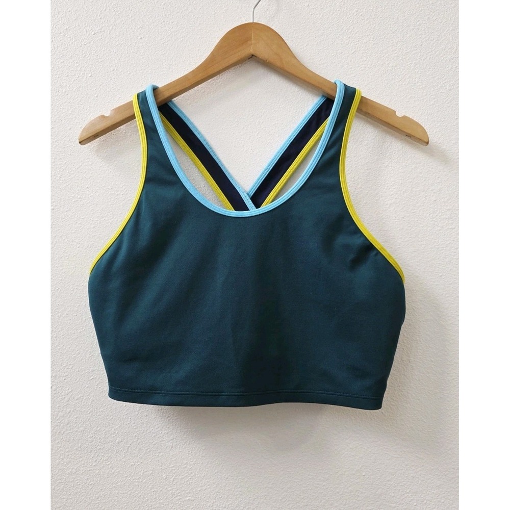 Cotopaxi Women's Mari Crop Top Built-in Sports Bra Size Medium Deep Teal
